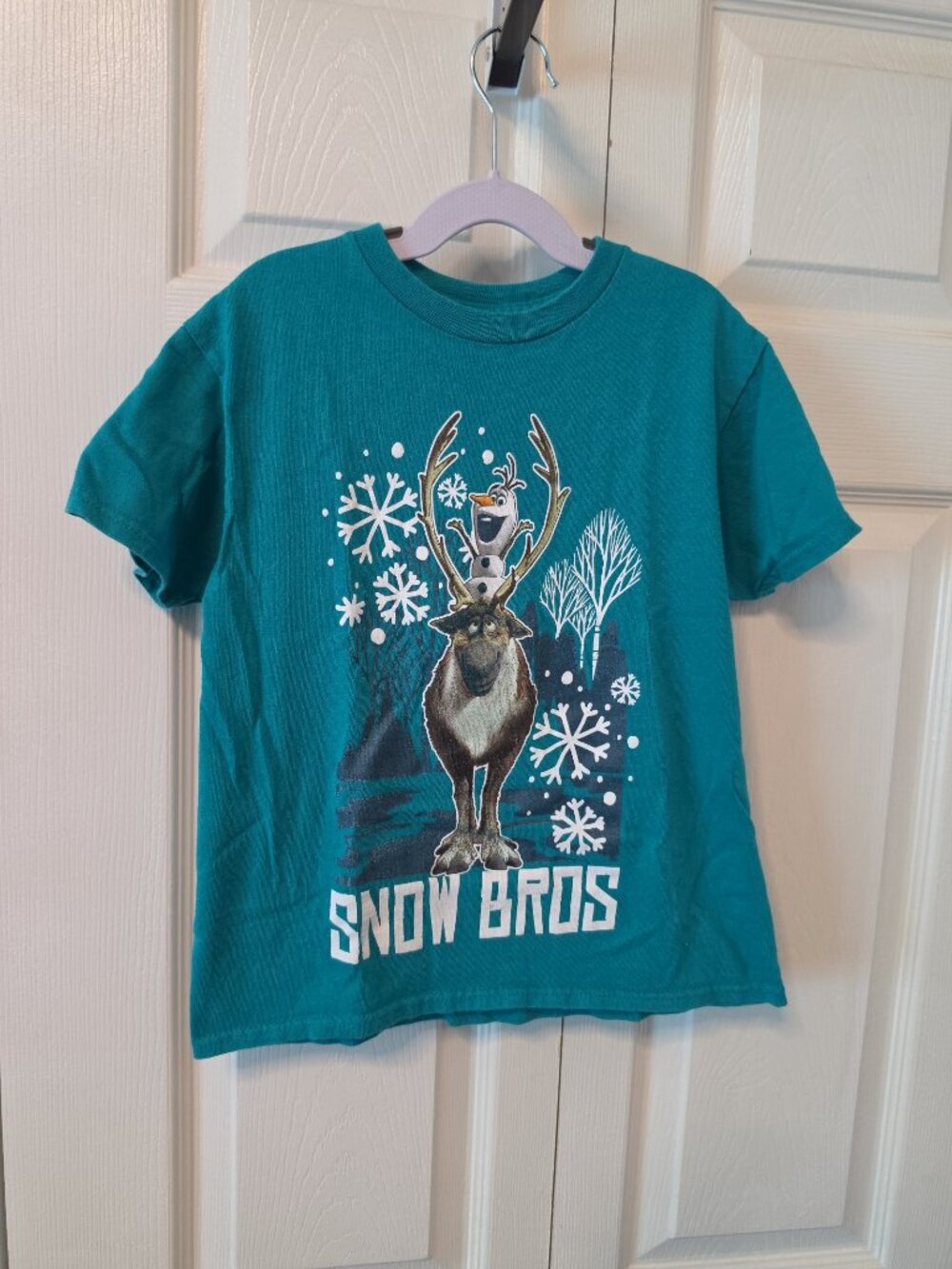 Kids Frozen Snow Bros T-Shirt Olaf Sven — XS